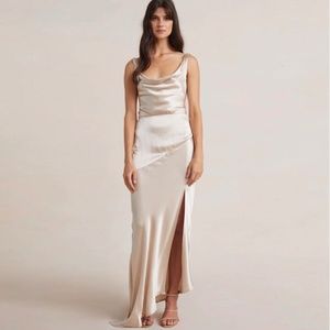 Bec + Bridge Moon Dance Cowl Dress Sand Size 4